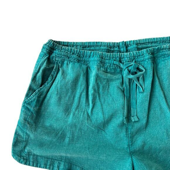 Time And Tru Women's Teal Drawstring Shorts‎ with Elastic Waistband & Pockets S - Picture 5 of 7